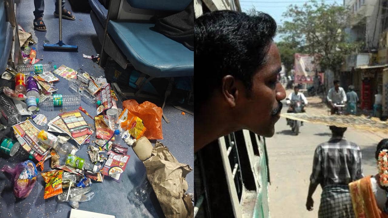 Civic sense India shown through littered public streets