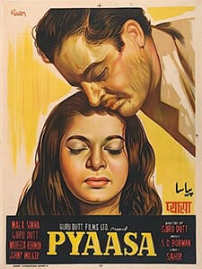 Pyaasa 1957 film scene featuring Guru Dutt