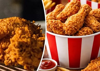 The Truth about Fast-Food Fried Chicken and Why It’s So Addictive fast-food fried chicken prepared in restaurant kitchen