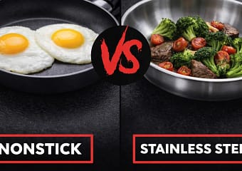 Nonstick vs Stainless Steel: Which Is Safer for Cooking? Nonstick vs Stainless Steel cookware materials displayed for kitchen safety guide