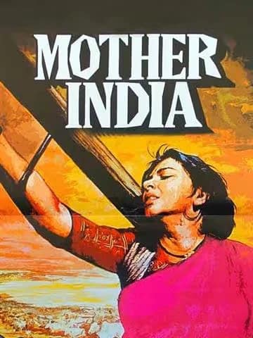 Scene from Mother India showing rural Indian village life